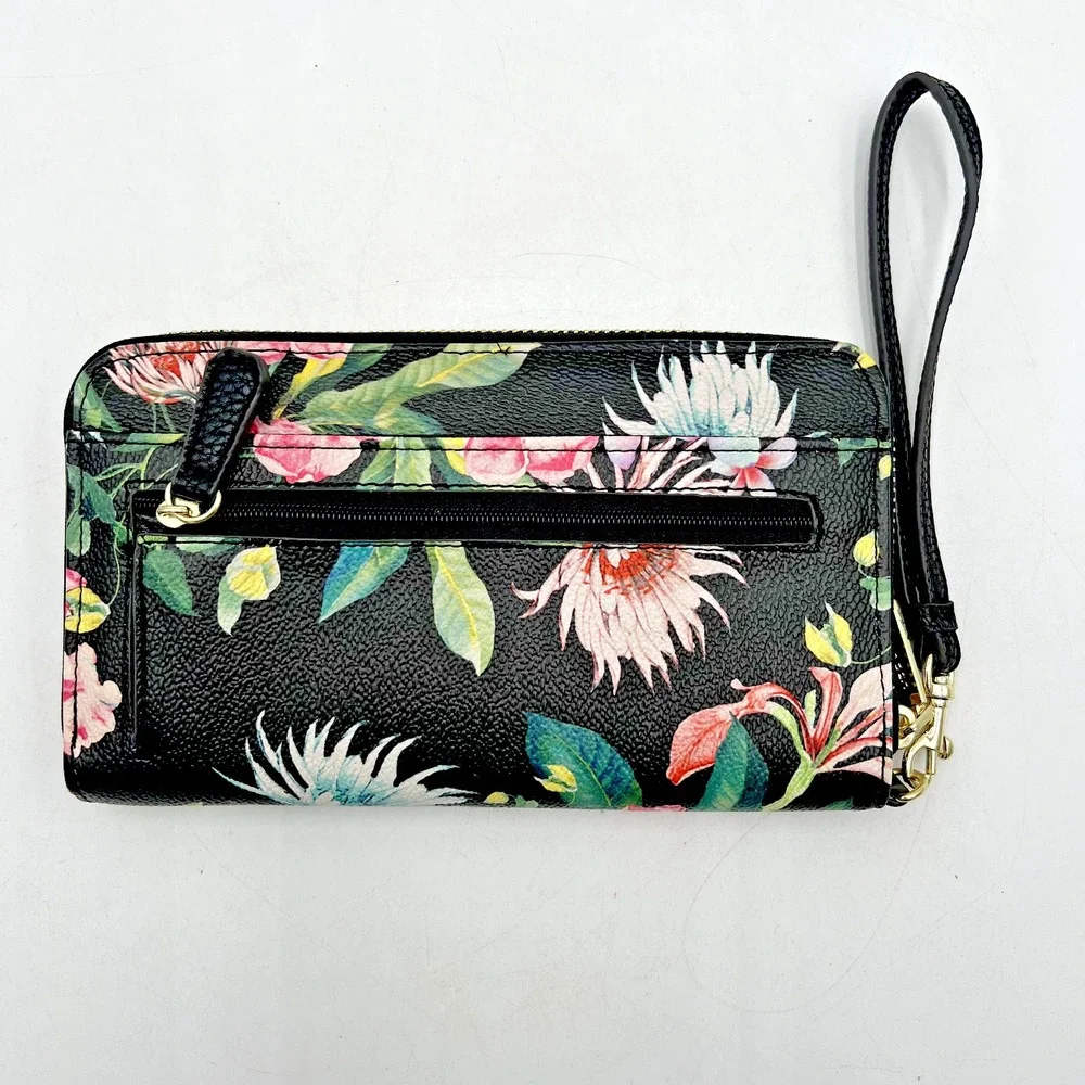 Liz Claiborne Black Floral Wallet‎